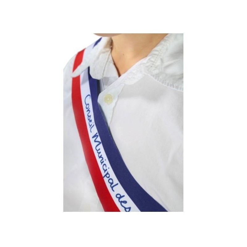 Acheter écharpe pour jeunes élus CME, distinction tricolore pour jeune élu CME, insigne de jeune