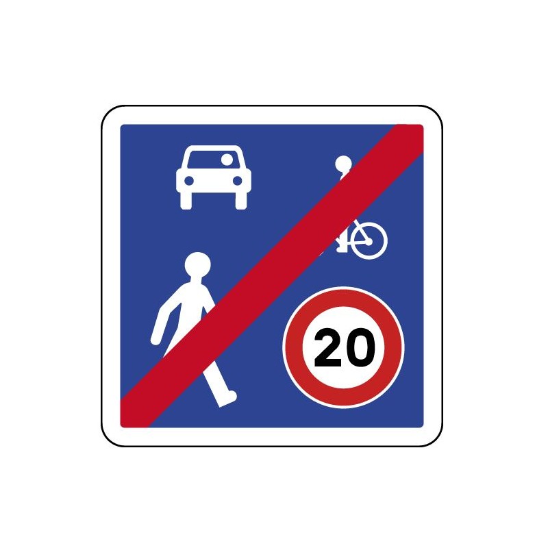 Panneau D indication B53 Panneau Carr Bleu De Fin De Zone De Panneau D indication B53 Panneau Carr Bleu De Fin De Zone De