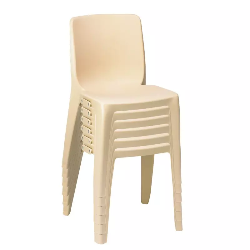 Chaise empilable en plastique DENVER beige