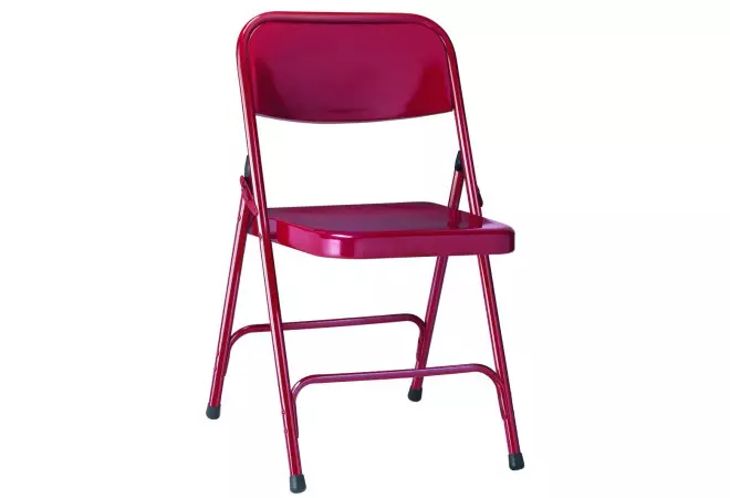  Chaise pliante en métal acier couleur bordeaux pour salle polyvalente Gênes 