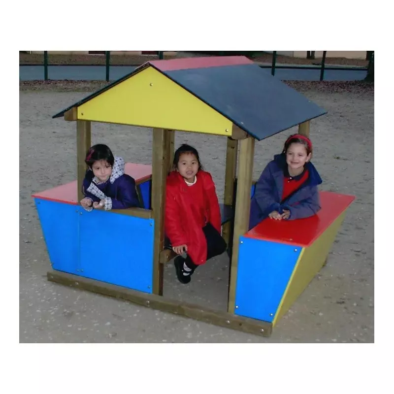 Cabane en couleur d'extérieur pour enfant Auberge