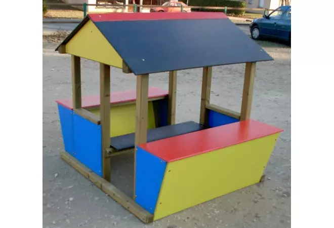 Maisonnette en bois en couleur d'extérieur pour enfant Auberge