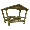 Table de picnic en bois avec toit