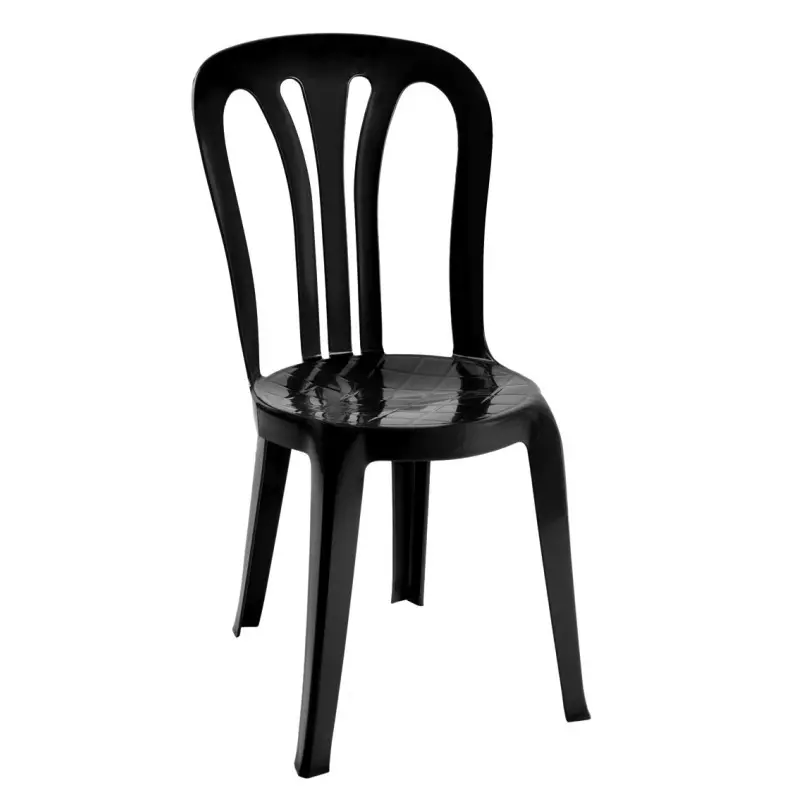 Chaise en plastique Ecochair noire - Cofradis Collectivités