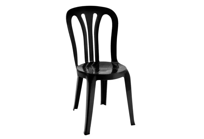 Chaise en plastique Ecochair noire - Cofradis Collectivités