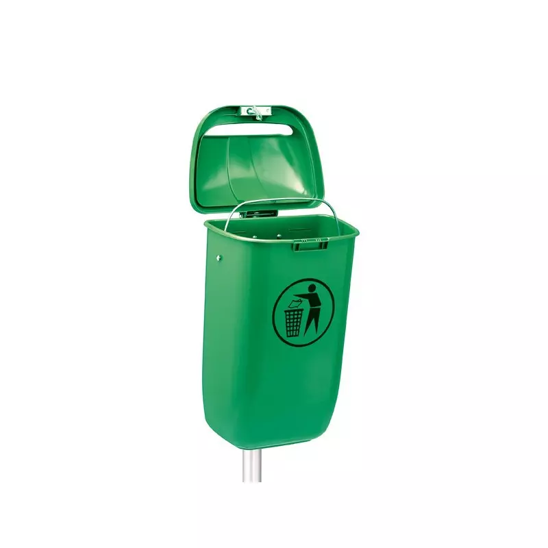 poubelle extérieure en plastique verte - Cofradis Collectivités