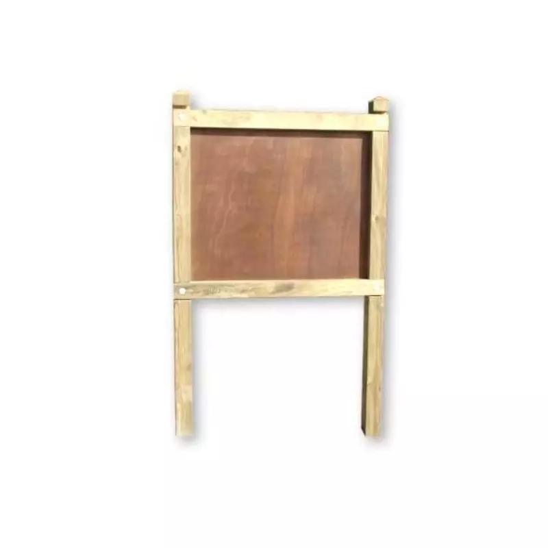Panneau d'Affichage libre en bois - simple fond contreplaqué - poteaux carrés - Cofradis Collectivités