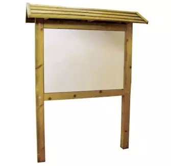 Panneau affichage libre bois - avec toiture - fond PVC - Cofradis Collectivités