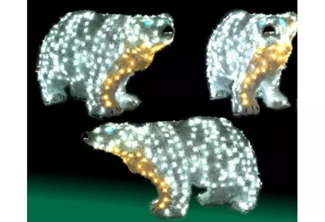 Ours 3D lumineux pour décoration de Noël