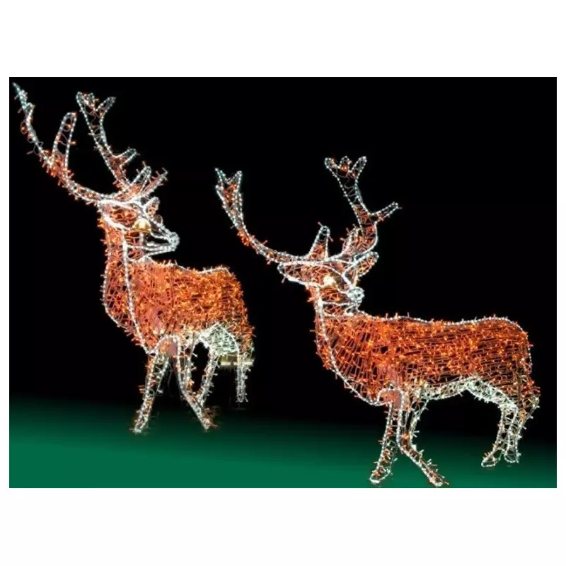 Cerf 3D lumineux pour décoration de Noël