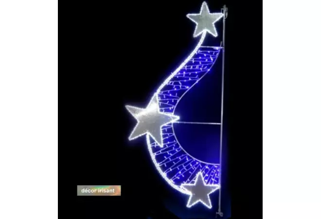 Visuel du décor extérieur Sillage d'étoiles lumineux et irisant - Cofradis Collectivités