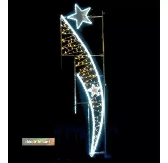 Visuel du luminaire de Noël pour collectivités : Étoile jaillissante - irisant - Cofradis Collectivités