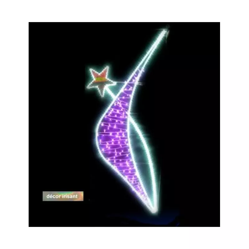 Visuel du décor Sigle étoilé irisant - à suspendre sur candélabre - Cofradis Collectivités