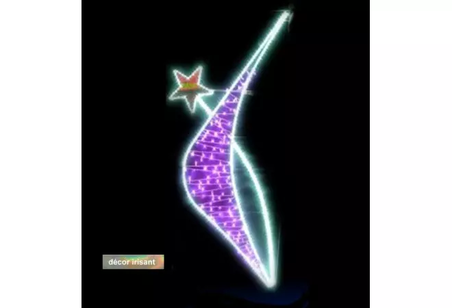 Visuel du décor Sigle étoilé irisant - à suspendre sur candélabre - Cofradis Collectivités