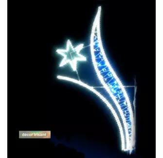 Visuel de l'illumination de Noël pour communes : le Bouton d'étoile irisé - Cofradis Collectivités