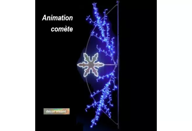Visuel de l'illumination : Rameaux des Neiges - décoration avec animation comète pour collectivités - Cofradis
