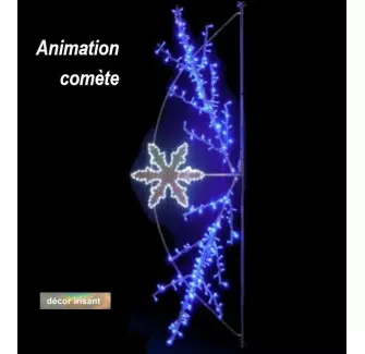 Visuel de l'illumination : Rameaux des Neiges - décoration avec animation comète pour collectivités - Cofradis