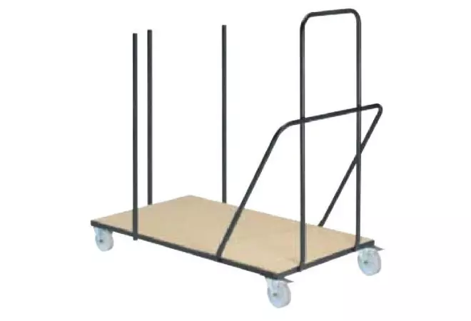 Chariot de transport pour tables pliantes rectangulaires