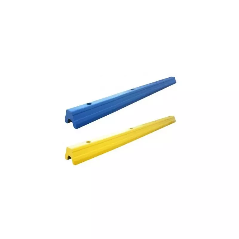 Butoir Parking Fuji – Bloc Borne 56x10x15 Cm (4,2 Kg) – Noir/Jaune Réfléchissant – Résistant Intempéries