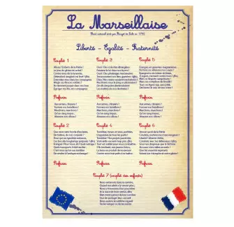 Affiche "La Marseillaise" infographie primaire