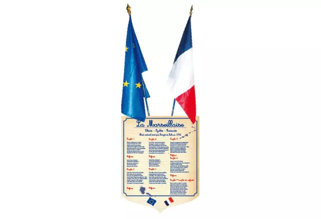 Porte-drapeaux La Marseillaise châssis en aluminium