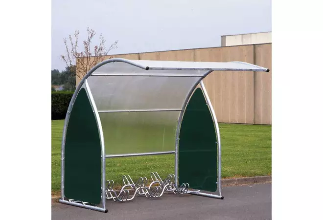 Abri vélo moto extérieur toiture en polycarbonate : Devis sur  Techni-Contact - équipement parking 2 roues
