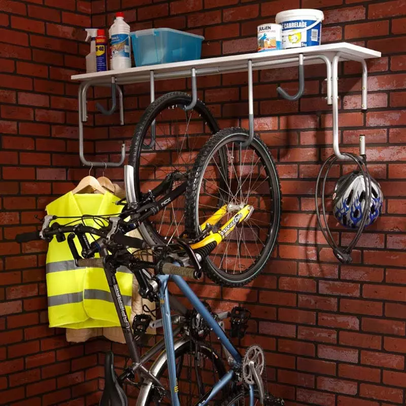 Étagère murale pour 5 vélos