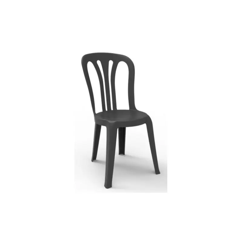 Chaise en plastique gris anthracite