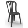 Chaise en plastique gris anthracite