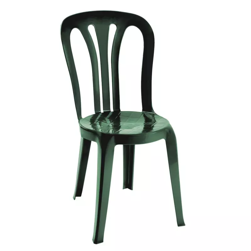 Chaise en plastique vert sapin