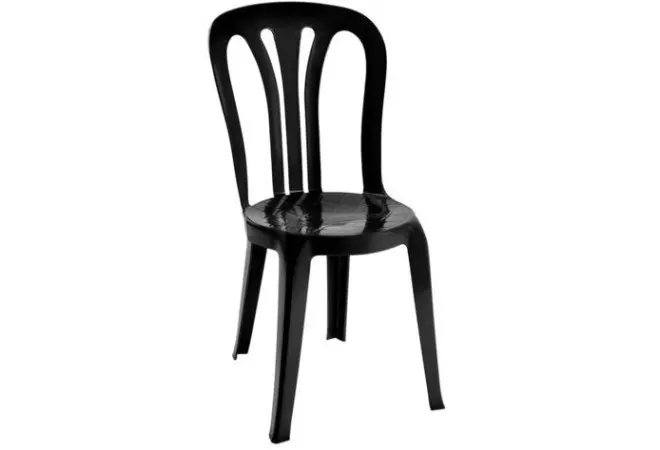Chaise en plastique noire