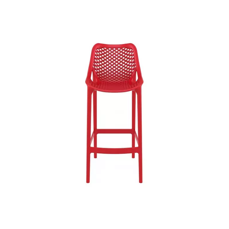Chaise haute en fibre de verre rouge