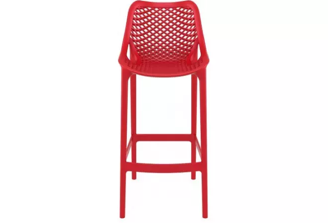 Chaise haute en fibre de verre rouge