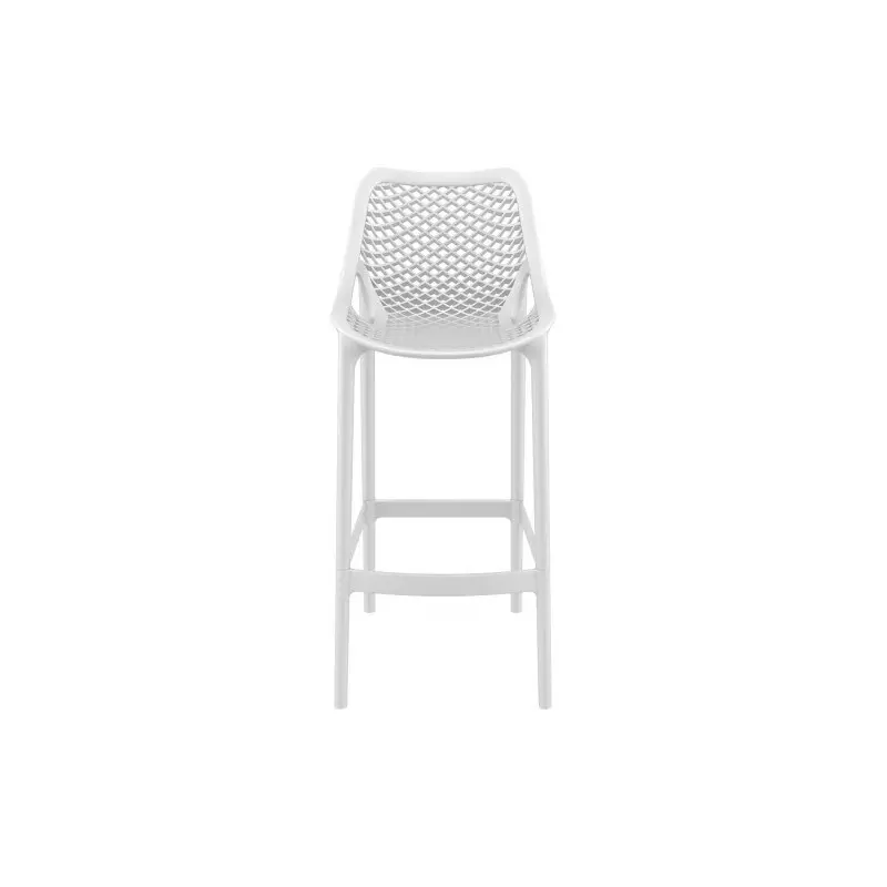 Chaise haute en fibre de verre blanche