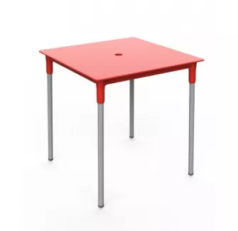 Table pour intérieur et extérieur rouge