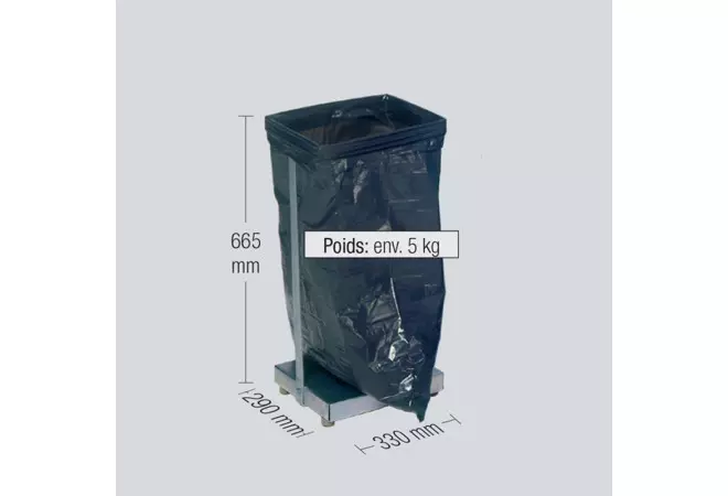 Support sac poubelle pour sac de 60 à 70 litres