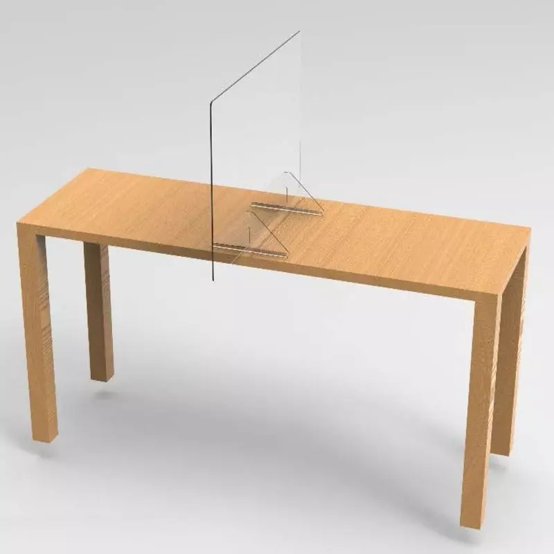 Séparateur De Bureau En Acrylique Givré - 40x30 Cm - Intimité Open Space Ou Télétravail