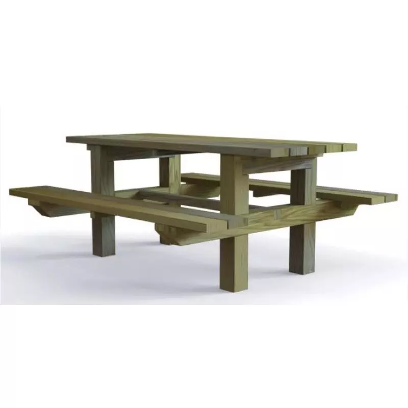 Table pique-nique en bois pour espaces verts
