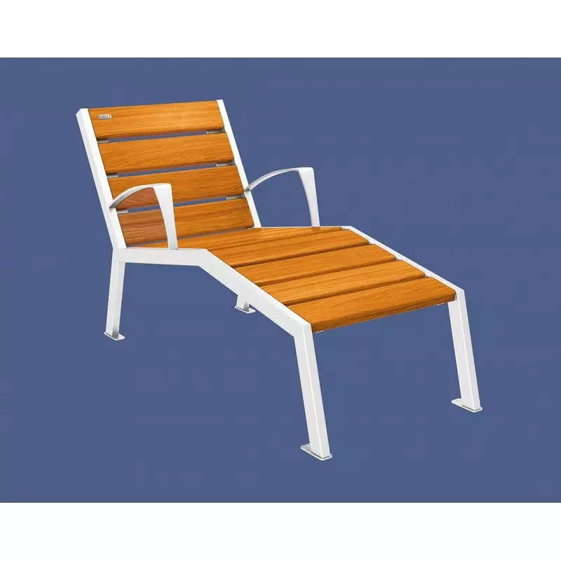 Chaise longue en bois Silaos