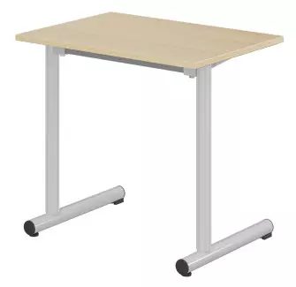 Table scolaire 1 place 70x50 cm - piètements ronds