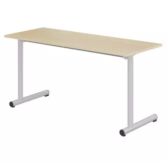 Table scolaire 2 places 130x50 cm - piètements ronds