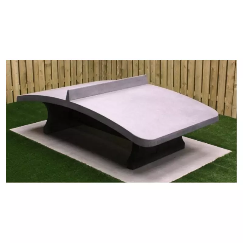 Table courbe en béton anthracite Footvolley