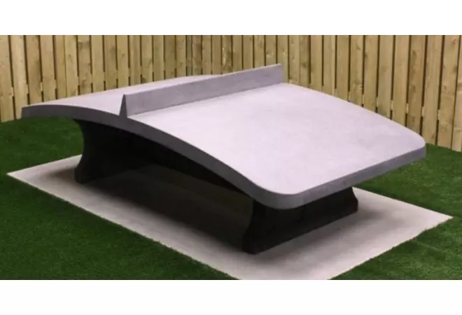Table courbe en béton anthracite Footvolley