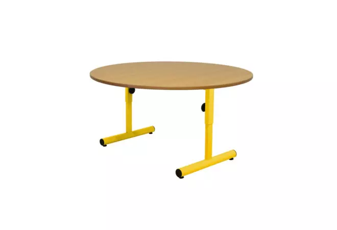 Table d'école ronde - Table à dégagement latéral