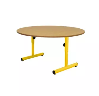 Table d'école ronde - Table à dégagement latéral