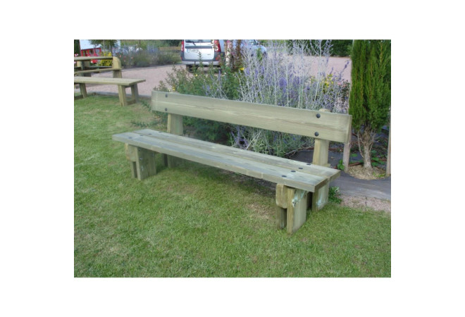 Banc jardin public bois