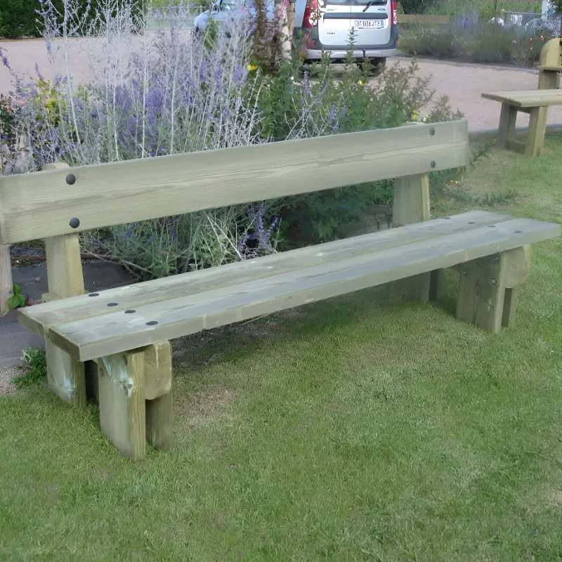 Banc jardin public bois