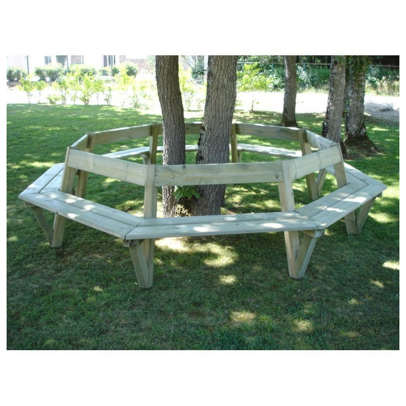 Banc en bois pour entourer les arbres Banc en bois pour entourer les arbres