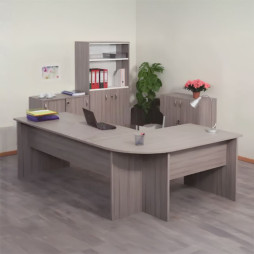 Bureau professionnel d'angle en mélaminé