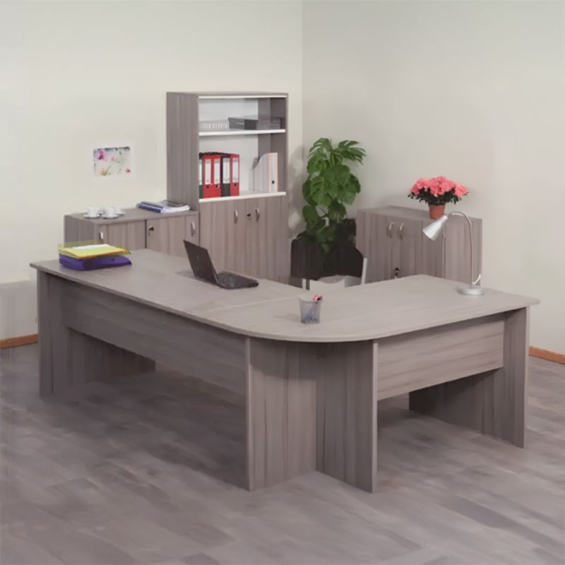 Bureau professionnel d'angle en mélaminé
